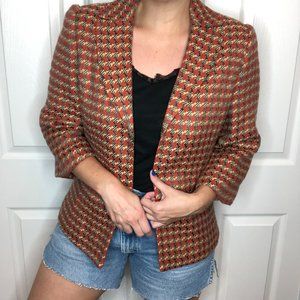 Vintage 2000's Bob Mackie Houndstooth Blazer 12